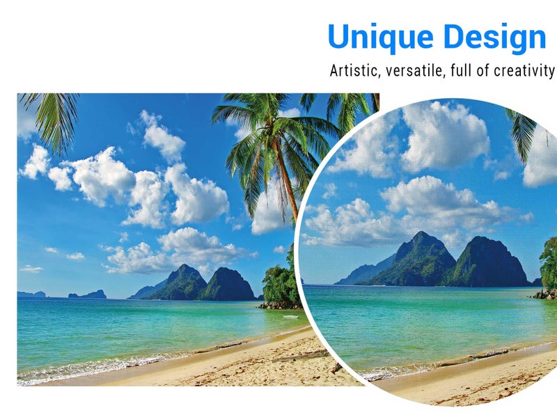 Funnytree 10x8ft Summer Tropical Beach Backdrop Seaside Island Palm Trees Photography Background Blue Sea Sky Luau Themed Party Decorations Photo Booth Studio Props - Image 2